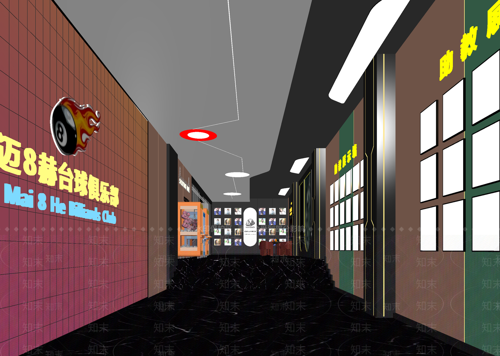 现代台球室3D模型下载【ID:1215156480】