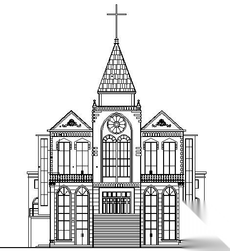 某四层基督教会建筑施工图cad施工图下载【ID:160580147】