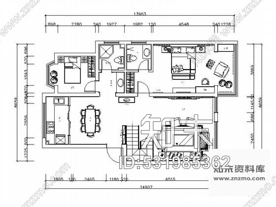 施工图河南豪华别墅室内装饰施工图(含效果图)cad施工图下载【ID:531985362】