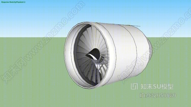 3.2涡轮风扇喷气发动机SU模型下载【ID:932050080】