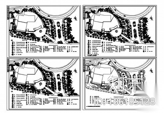 [长沙]某别墅植物配置总平面图施工图下载【ID:166185128】