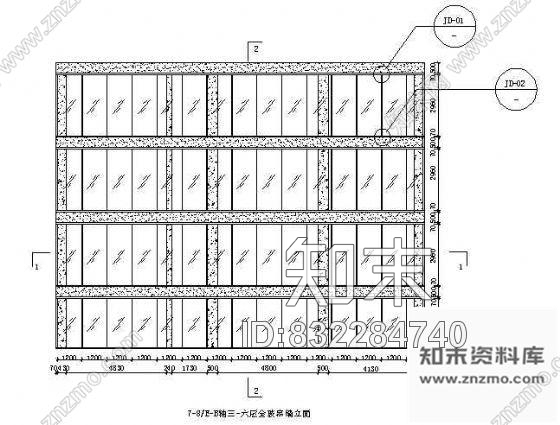 图块/节点全玻幕墙大样图cad施工图下载【ID:832284740】