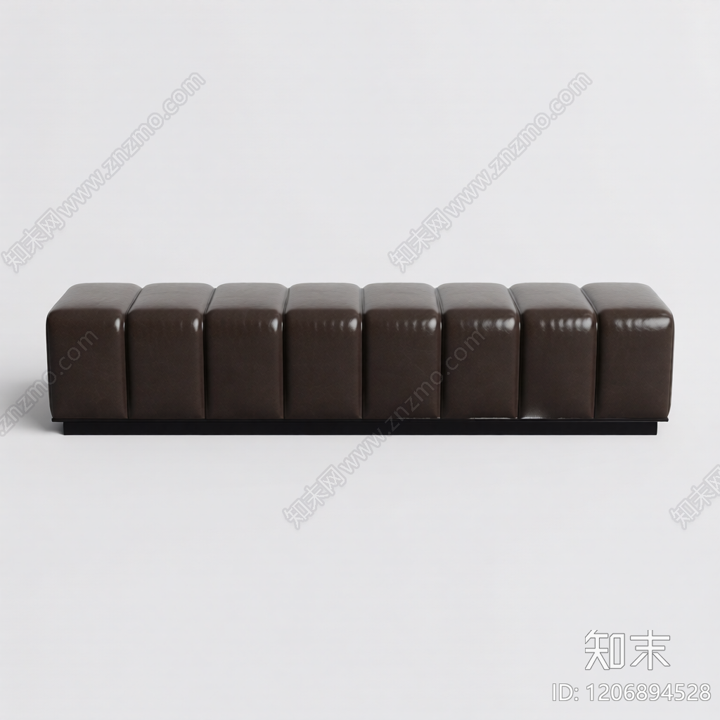 深色皮质长凳3D模型下载【ID:1206894528】