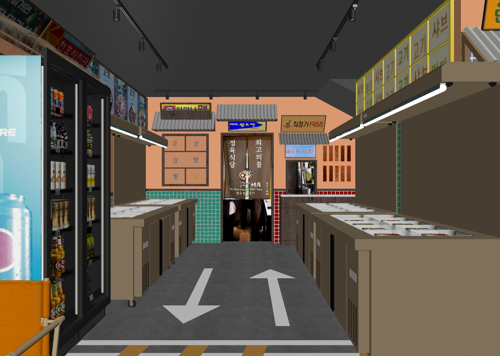 现代快餐店3D模型下载【ID:1214445385】
