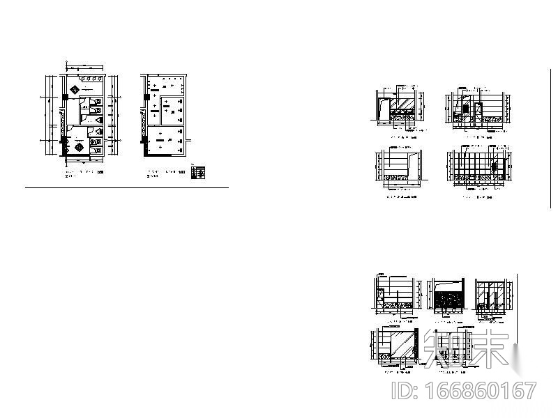 酒店公共卫生间立面图施工图下载【ID:166860167】