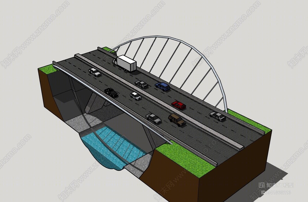 漫水桥SU模型下载【ID:941868213】