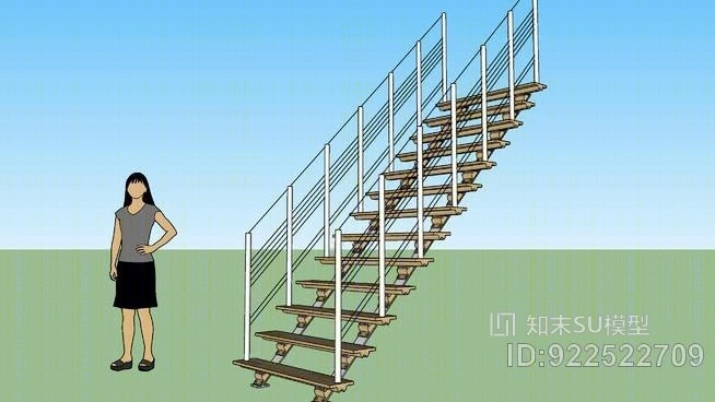 楼梯SU模型下载【ID:922522709】