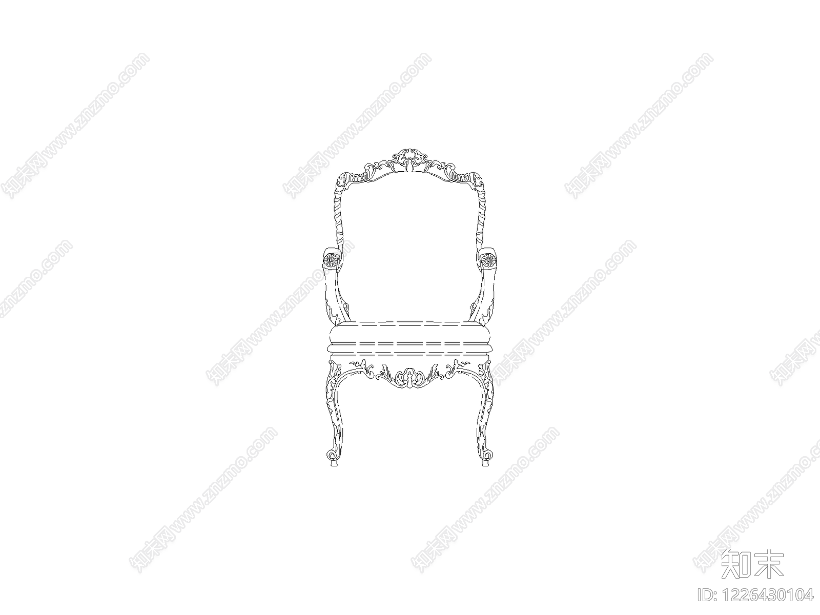 椅子cad施工图下载【ID:1226430104】