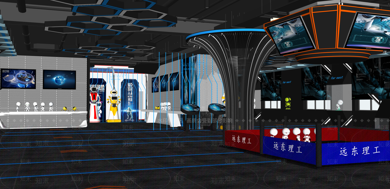 现代科技展厅SU模型下载【ID:1215202663】