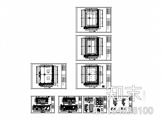 某陈列室室内设计装修图cad施工图下载【ID:164838100】