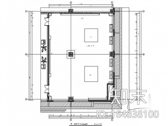 某陈列室室内设计装修图cad施工图下载【ID:164838100】