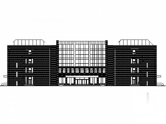 [辽宁]锦州某小学四层欧式教学楼建筑施工图（含效果图）cad施工图下载【ID:168309181】