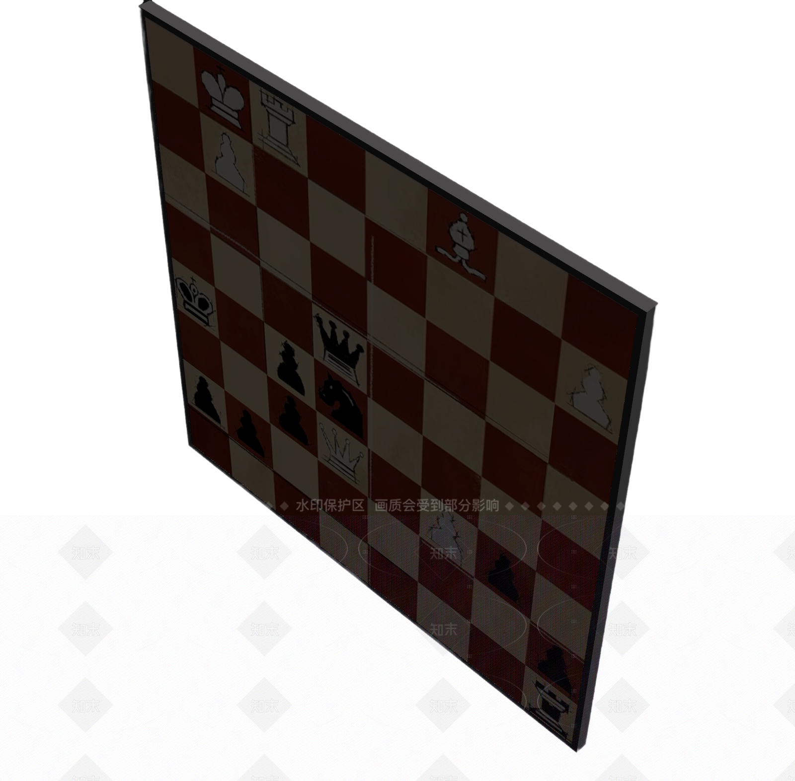 棋盘模型3D模型下载【ID:1205543833】