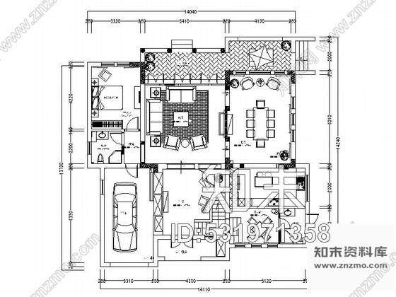 施工图富阳简约美式两层联排别墅样板间CAD装修施工图含高清实景施工图下载【ID:531971358】