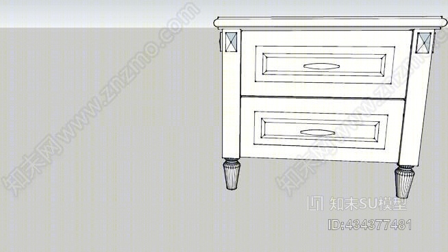 床头柜1SU模型下载【ID:434377481】