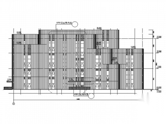 现代风格4层售楼处建筑设计施工图cad施工图下载【ID:160720101】