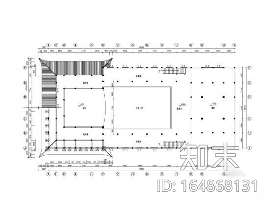 中式戏台、祠堂建筑施工图施工图下载【ID:164868131】