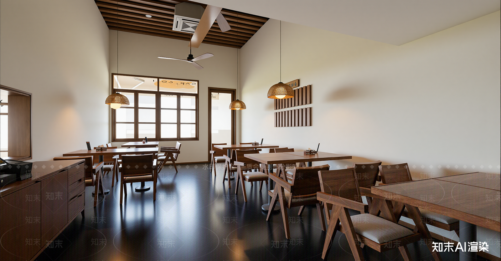 现代快餐店SU模型下载【ID:1215946772】