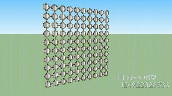 迪斯巴古董银香槟镜SU模型下载【ID:922928633】