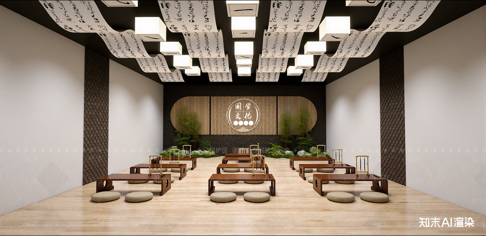 新中式其他文化空间SU模型下载【ID:1216072402】