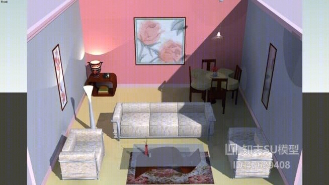 家居客厅SU模型下载【ID:47639408】