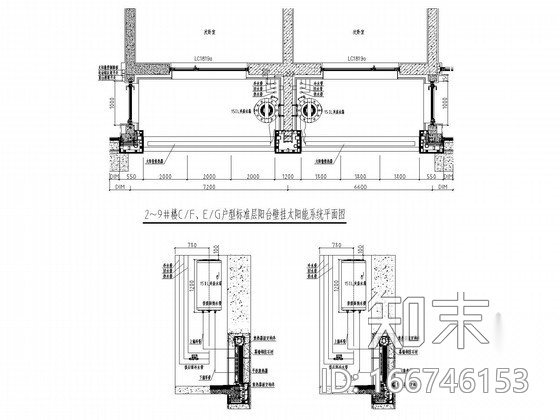 空中花园别墅太阳能热水系统给排水施工图纸（分体承压集...cad施工图下载【ID:166746153】