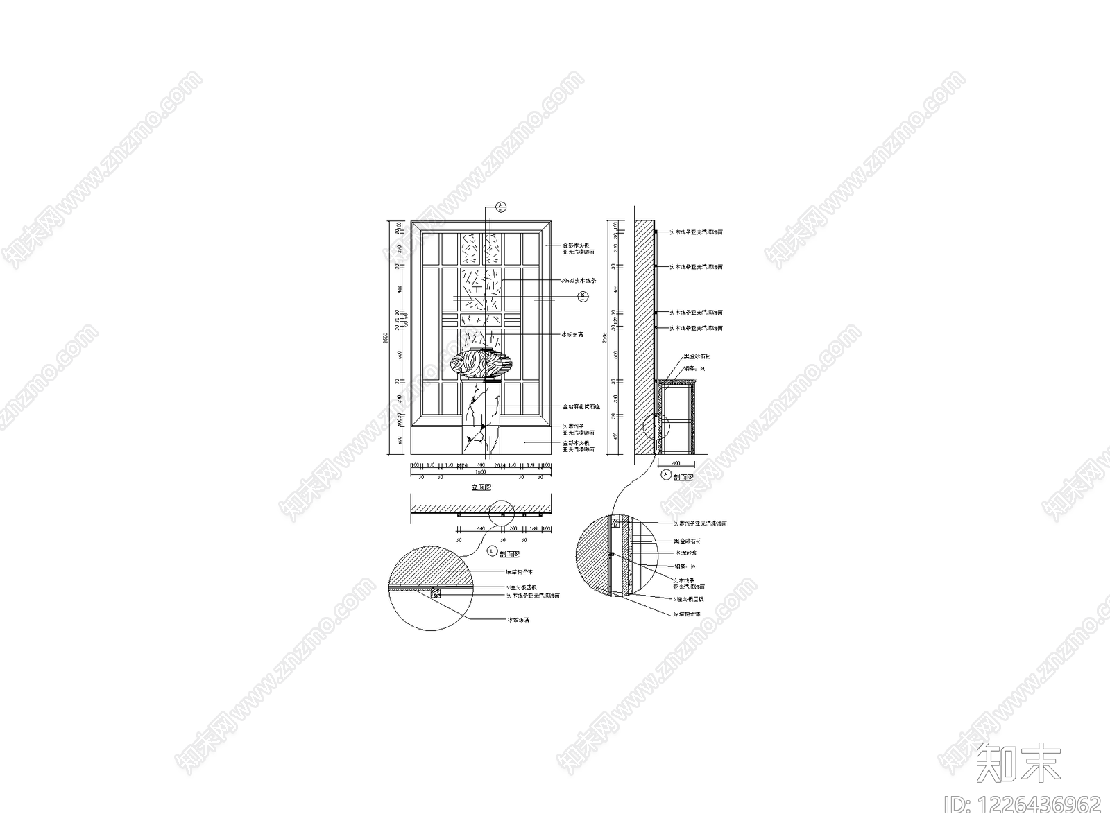 外窗系统cad施工图下载【ID:1226436962】