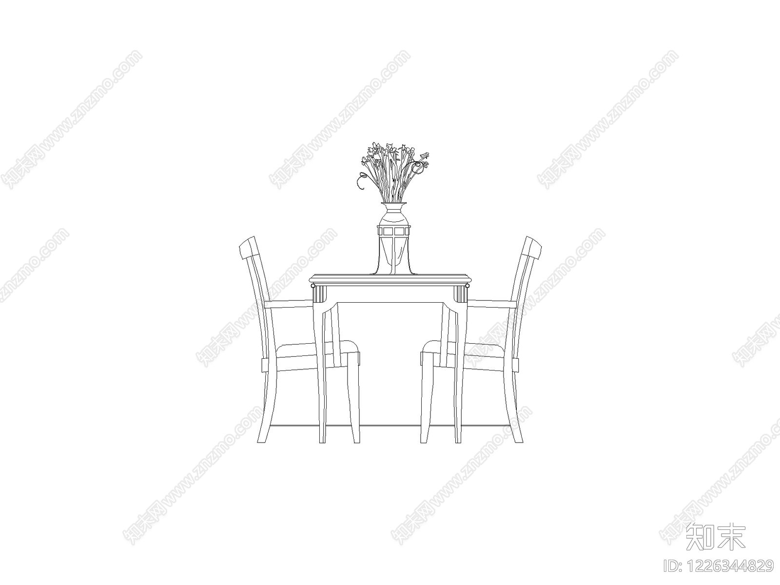 桌椅cad施工图下载【ID:1226344829】