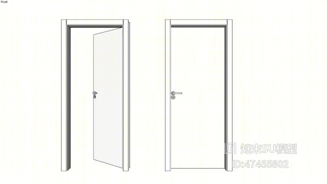 门组合SU模型下载【ID:718003568】