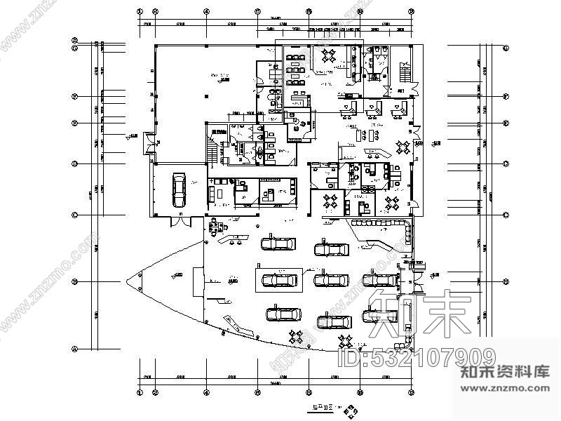 施工图浙江某别克汽车4S店设计装修图施工图下载【ID:532107909】