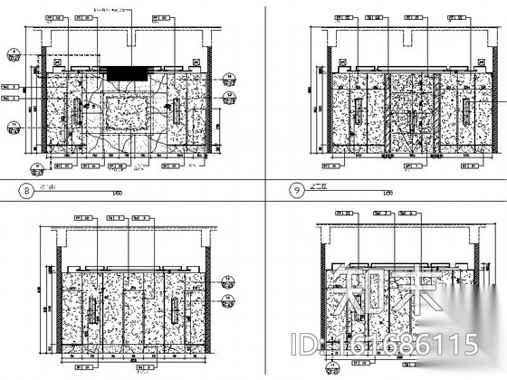 [江苏]奢华典雅文化艺术中心贵宾休息厅装修施工图（含效...cad施工图下载【ID:161686115】
