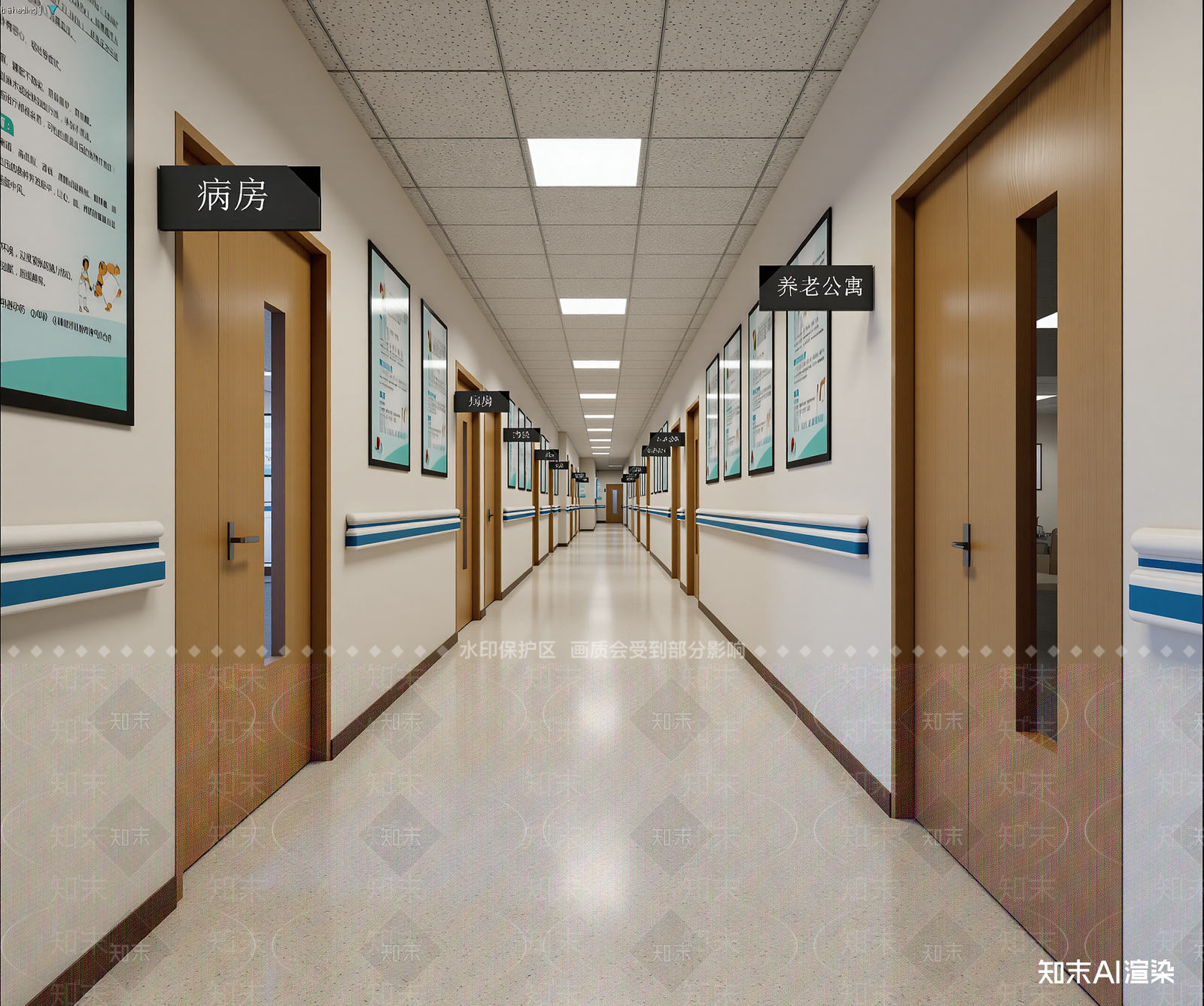现代走廊3D模型下载【ID:1214620637】