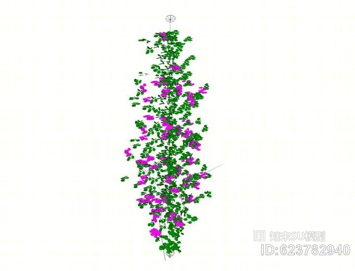 藤蔓爬藤植物SU模型下载【ID:623782940】