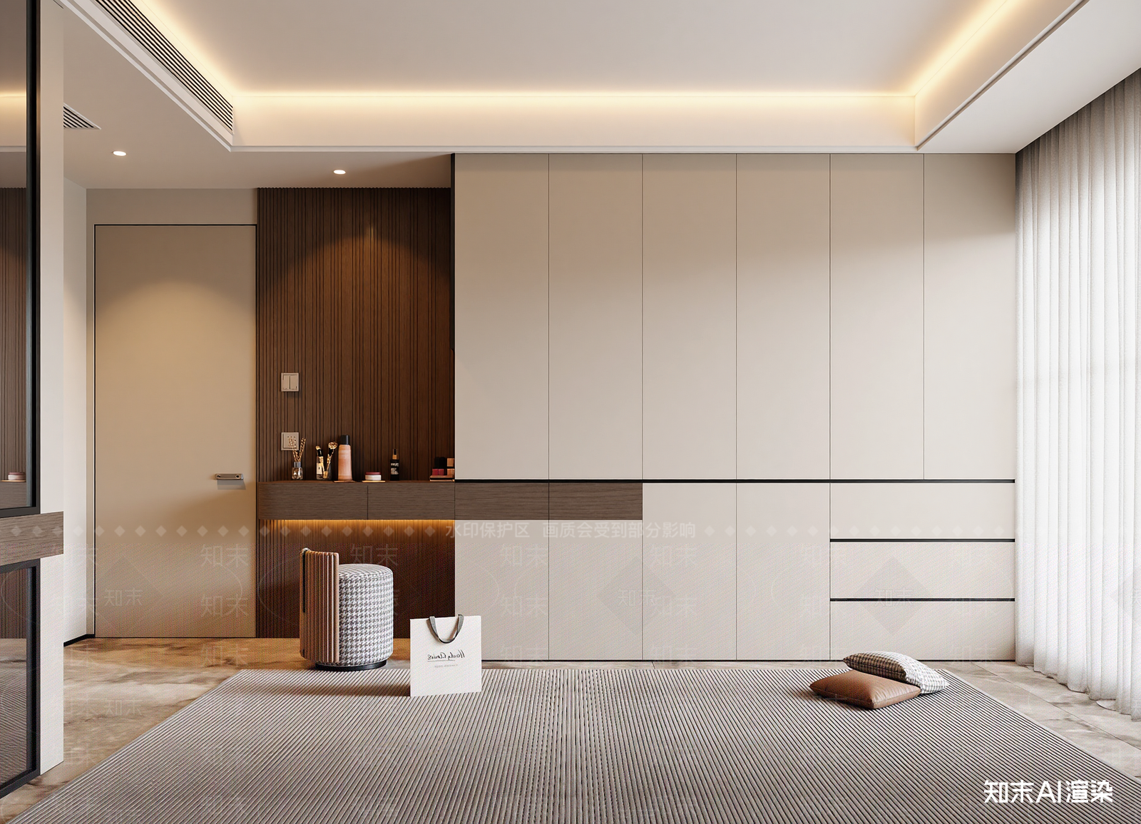 现代榻榻米卧室3D模型下载【ID:1214740058】