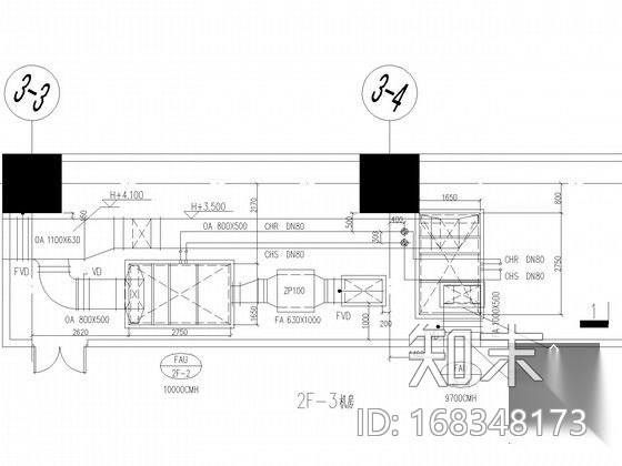 [上海]超高层商务办公楼空调通风全套施工图(著名设计院...cad施工图下载【ID:168348173】