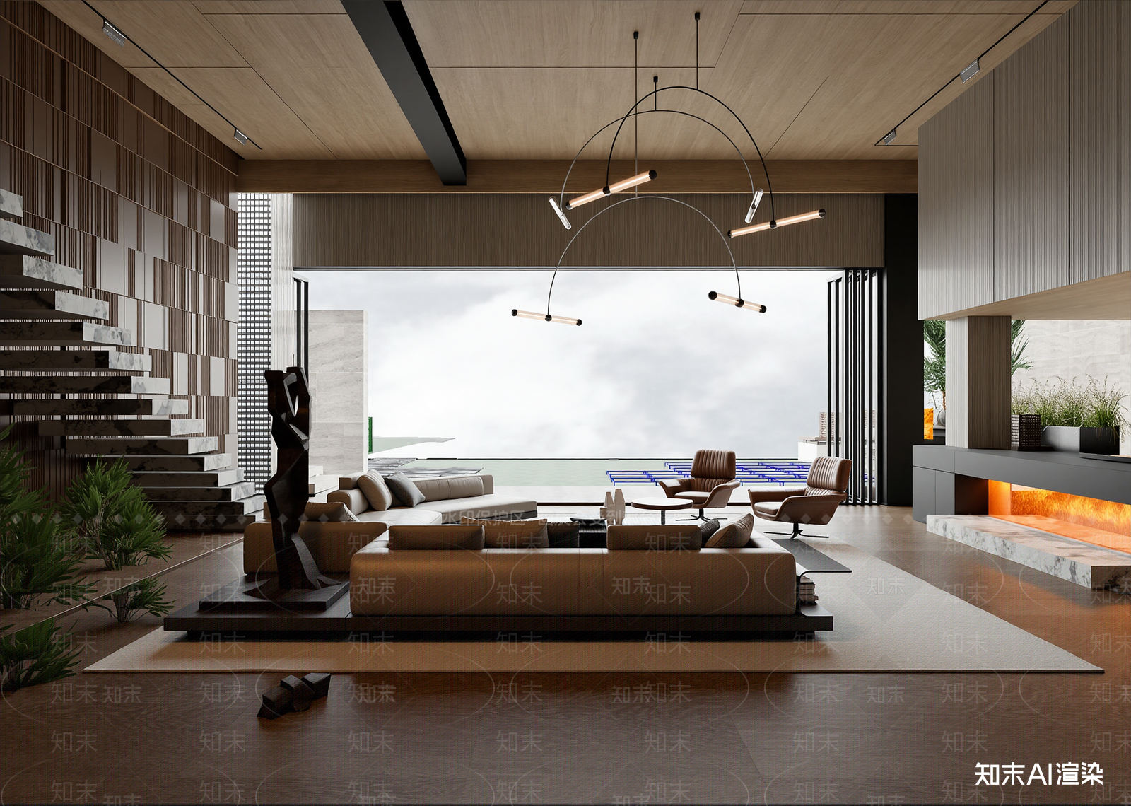 现代酒店大堂3D模型下载【ID:1215026439】