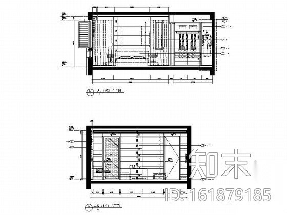 [上海]时尚现代三层别墅装修图cad施工图下载【ID:161879185】