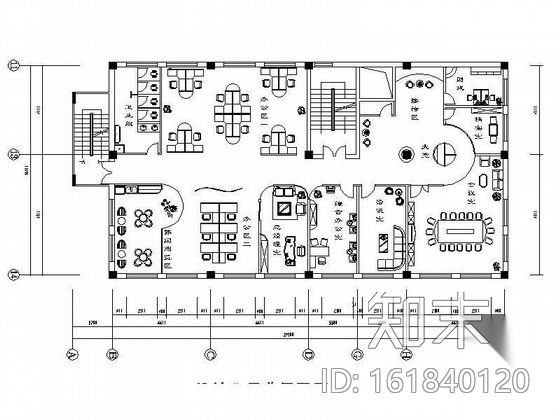 设计公司办公空间装饰图施工图下载【ID:161840120】