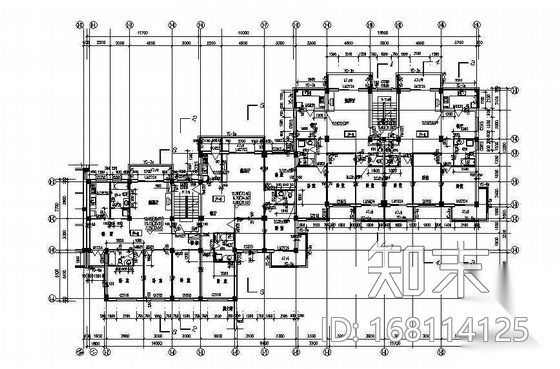 某文化街住宅楼改建工程建筑施工图cad施工图下载【ID:168114125】