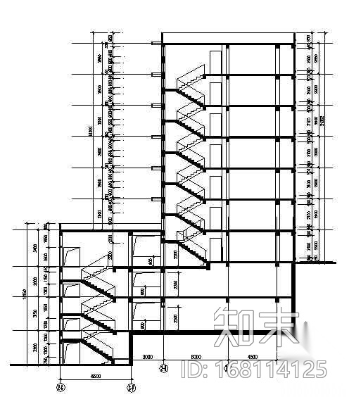 某文化街住宅楼改建工程建筑施工图cad施工图下载【ID:168114125】