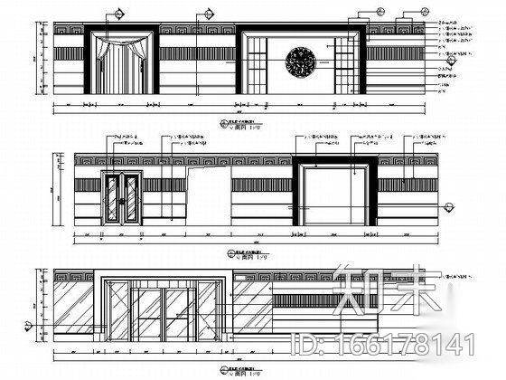 精品某洗浴中心全套施工图设计cad施工图下载【ID:166178141】