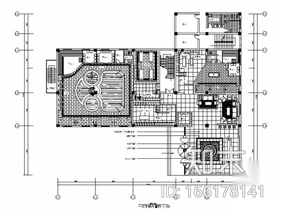 精品某洗浴中心全套施工图设计cad施工图下载【ID:166178141】