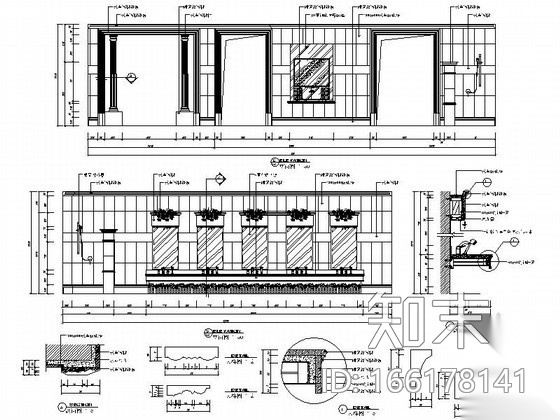 精品某洗浴中心全套施工图设计cad施工图下载【ID:166178141】