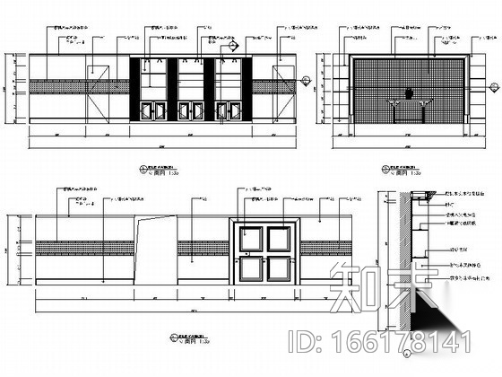 精品某洗浴中心全套施工图设计cad施工图下载【ID:166178141】