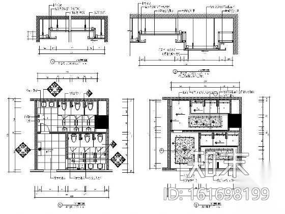 某宾馆大堂设计施工图cad施工图下载【ID:161698199】