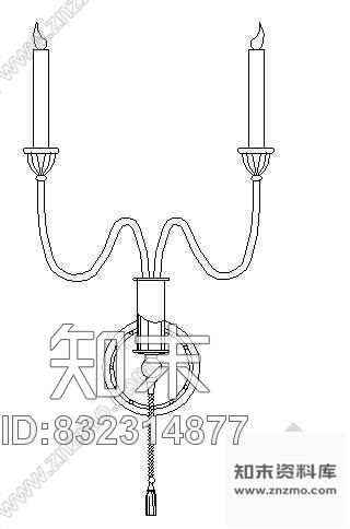 图块/节点壁灯图块1cad施工图下载【ID:832314877】