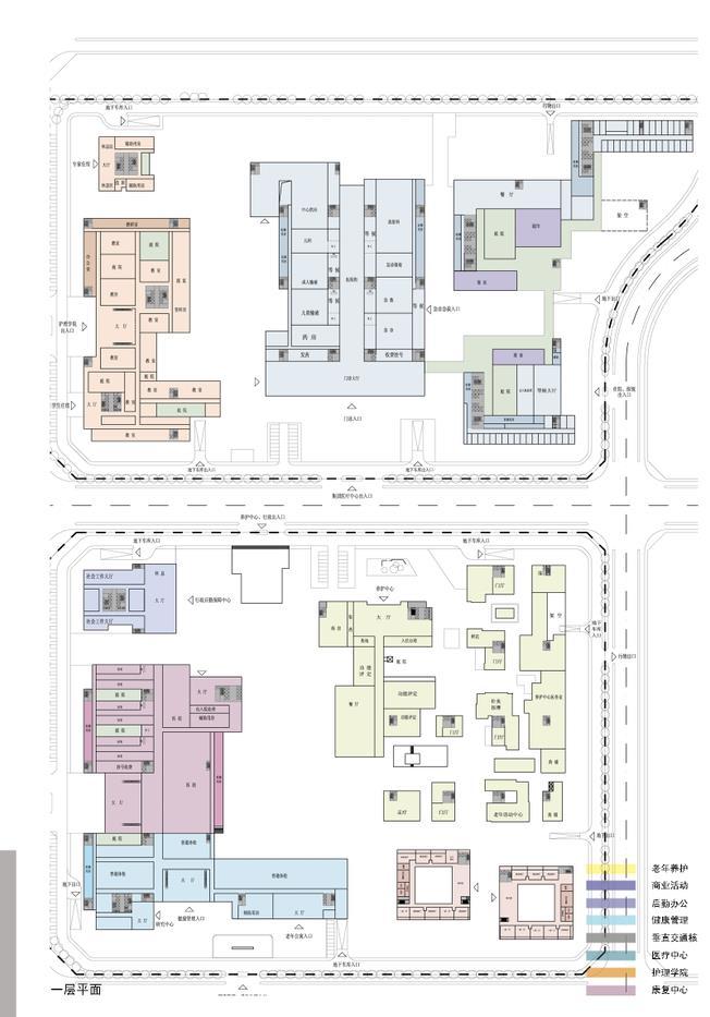 [安徽]高端型老年医学康复中心工程建筑设计方案文本cad施工图下载【ID:151583169】