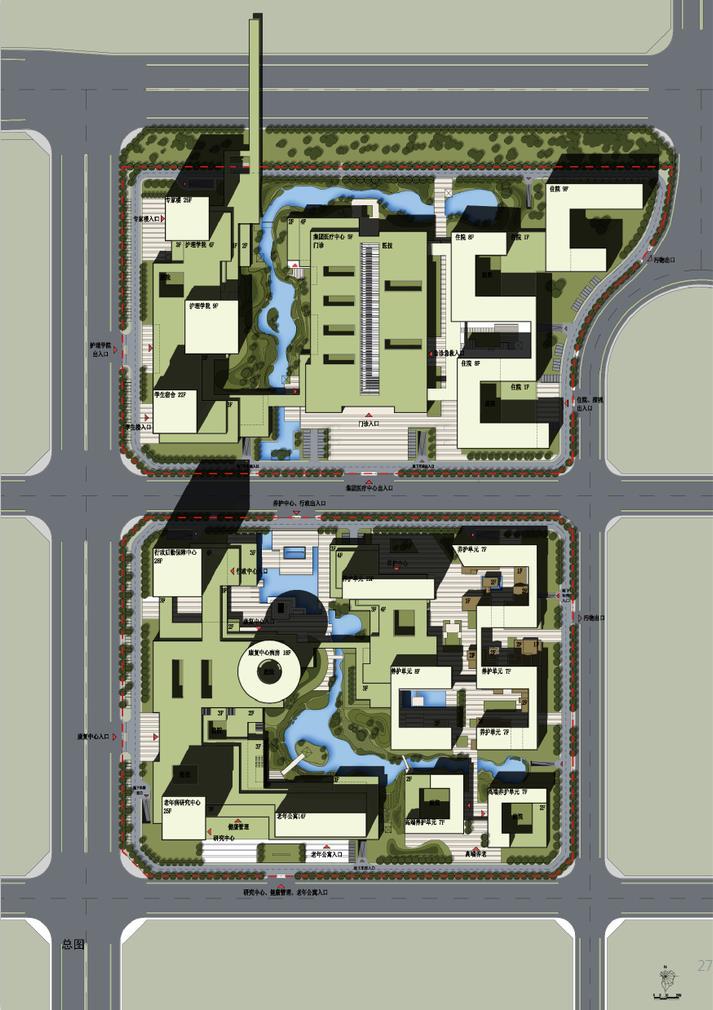 [安徽]高端型老年医学康复中心工程建筑设计方案文本cad施工图下载【ID:151583169】