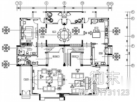 [长沙]私家花园现代高档奢华三层别墅装修图（含效果）施工图下载【ID:161731123】