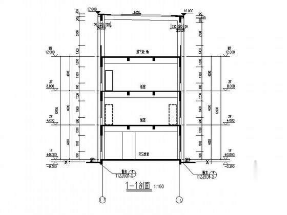 [广东]3层现代风格办公楼建筑设计施工图（知名设计院）cad施工图下载【ID:167507119】